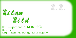 milan mild business card